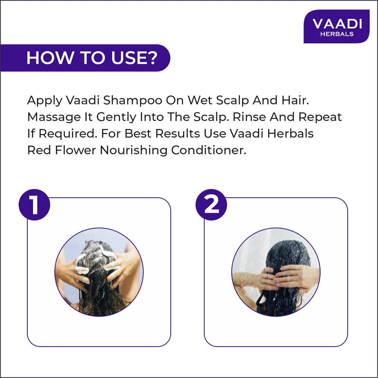 Vaadi Herbals Lavender Shampoo with Rosemary Extract, Intensive Repair System, 350 ml