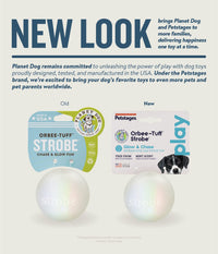 Planet Dog Orbee-Tuff Strobe Ball Glow-in-The-Dark Light Up LED Dog Toy