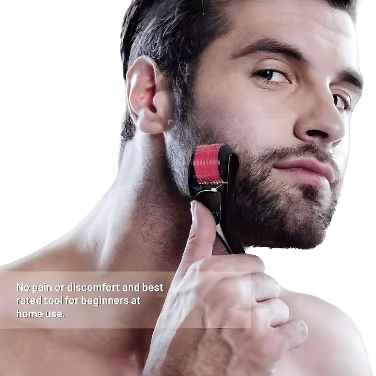 LUMOSIQUE® Derma Roller with 540 Titanium Needles Activates Hair Follicles | For Hair Fall & Hair Thickening | Reduces Acne Scars | Safe & Effective To Use