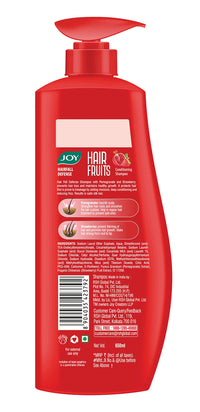 Joy Hair Fruits Hairfall Defense Conditioning Shampoo Enriched with Pomegranate & Strawberry, 650 ml