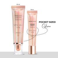 FACES CANADA Superb Glow Combo - Strobe Cream - Rose Gold (18 ml) + Strobe Cream - Silver (18 ml) | Primer + Highlighter + Moisturizer | Illuminating & Glowing Makeup Base | Intense Hydration