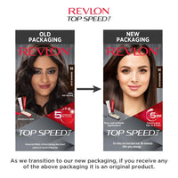 Revlon Top Speed Hair Color for Women Brownish Black| 100% Grey Coverage in just 5 Minutes | Ammonia Free, Easy Application and Intense Conditioning
