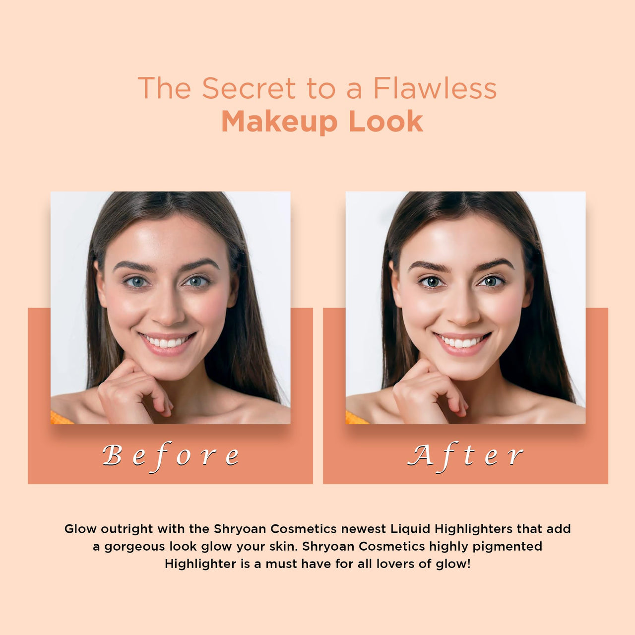 Shryoan Liquid Highlighter| Shimmery Glow for All Skin Tones | Lightweight Cream Formula for Full Coverage, Long-Lasting Glow for Radiance & Paraben-Free (15g)