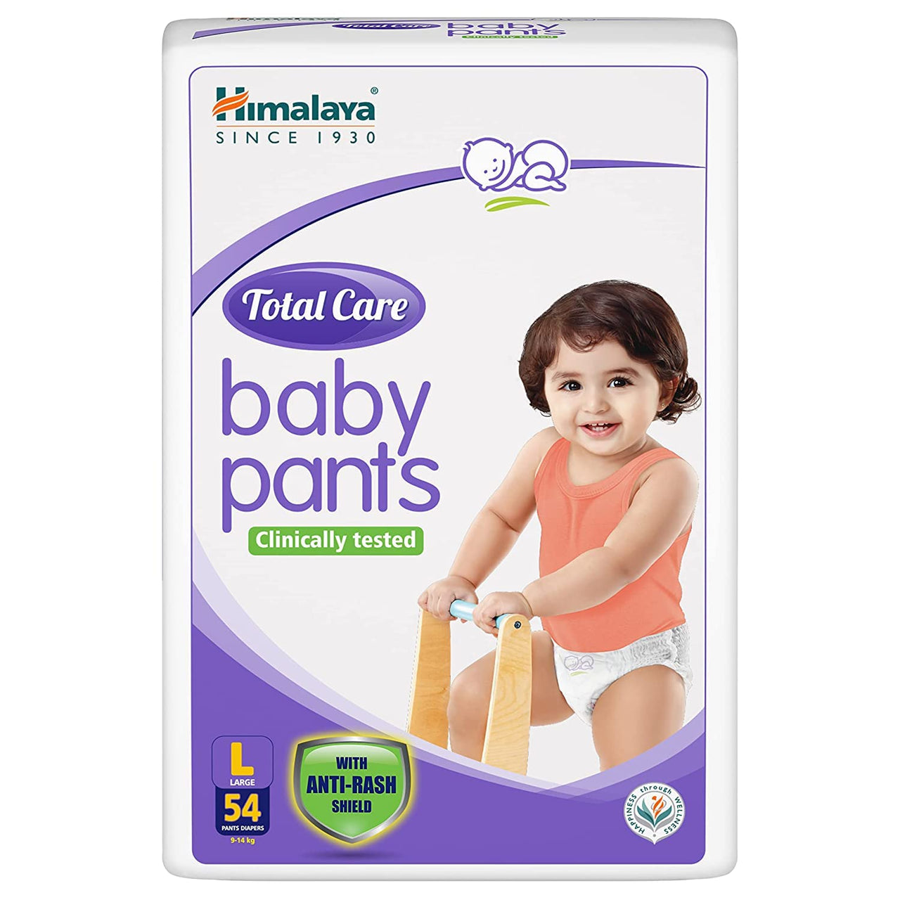 Himalaya Total Care Baby Pants Diapers, Large, 54 Count