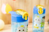 Zak Designs CoComelon Kids Water Bottle with Spout Cover and Built-In Carrying Loop, Made of Durable Plastic, Leak-Proof Water Bottle Design for Travel (16 oz, Pack of 2) 2 Count (Pack of 1) CoComelon 2pk