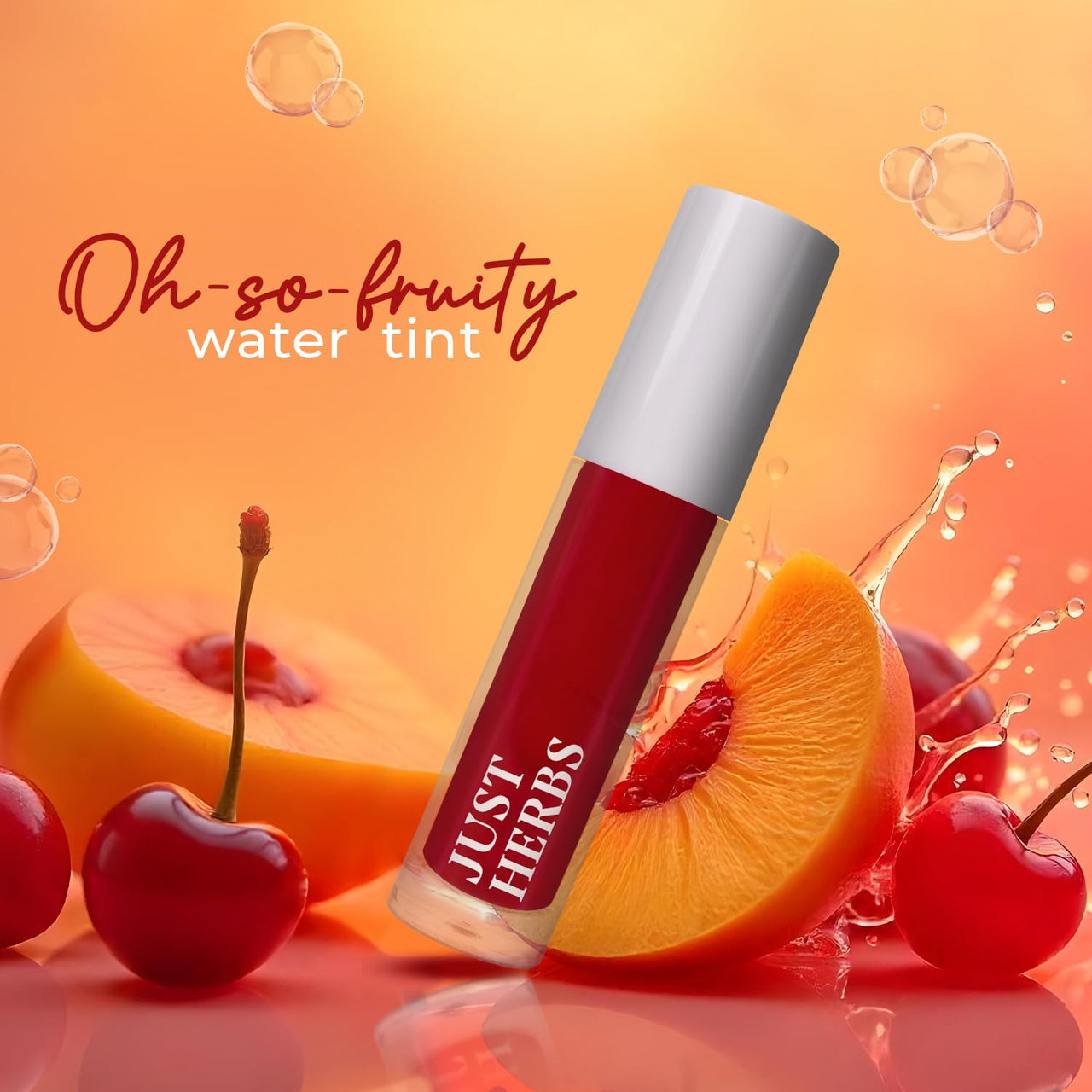 Just Herbs Water Baby Smudge & Transfer Proof | 12hrs Stay | Richly Pigmented Infused with Aloe Vera Multipurpose Water Tint for Lips, Cheeks and Eyelids for Women 6.5ml (Berry Sweet)