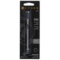 Cross Ballpoint Pen Refill - Black - Broad - Packaged One Per Card Broad, 1-Pack