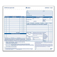 Adams Auto Repair Order Forms, 8.5 x 7.44 Inch, 3-Part, Carbonless, 50-Pack, White and Canary (GT3870)