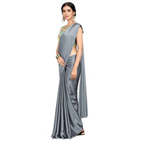 Cloud walker Women Soft Satin Silk Saree With Digital Printed Unstiched Blouse Piece(5.5m Saree +0.8m Blouse Piece).