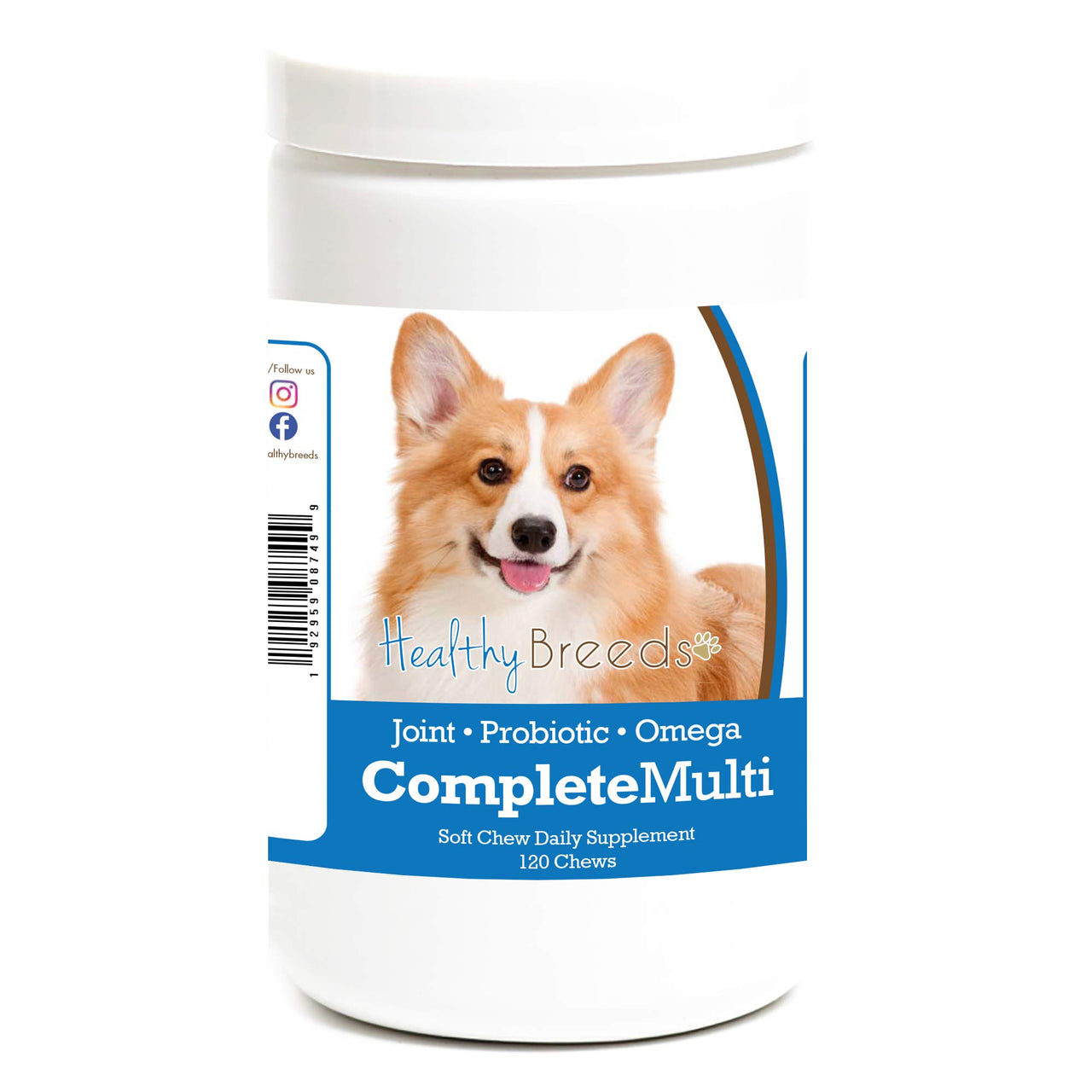 Healthy Breeds Pembroke Welsh Corgi All in One Multivitamin Soft Chew 120 Count