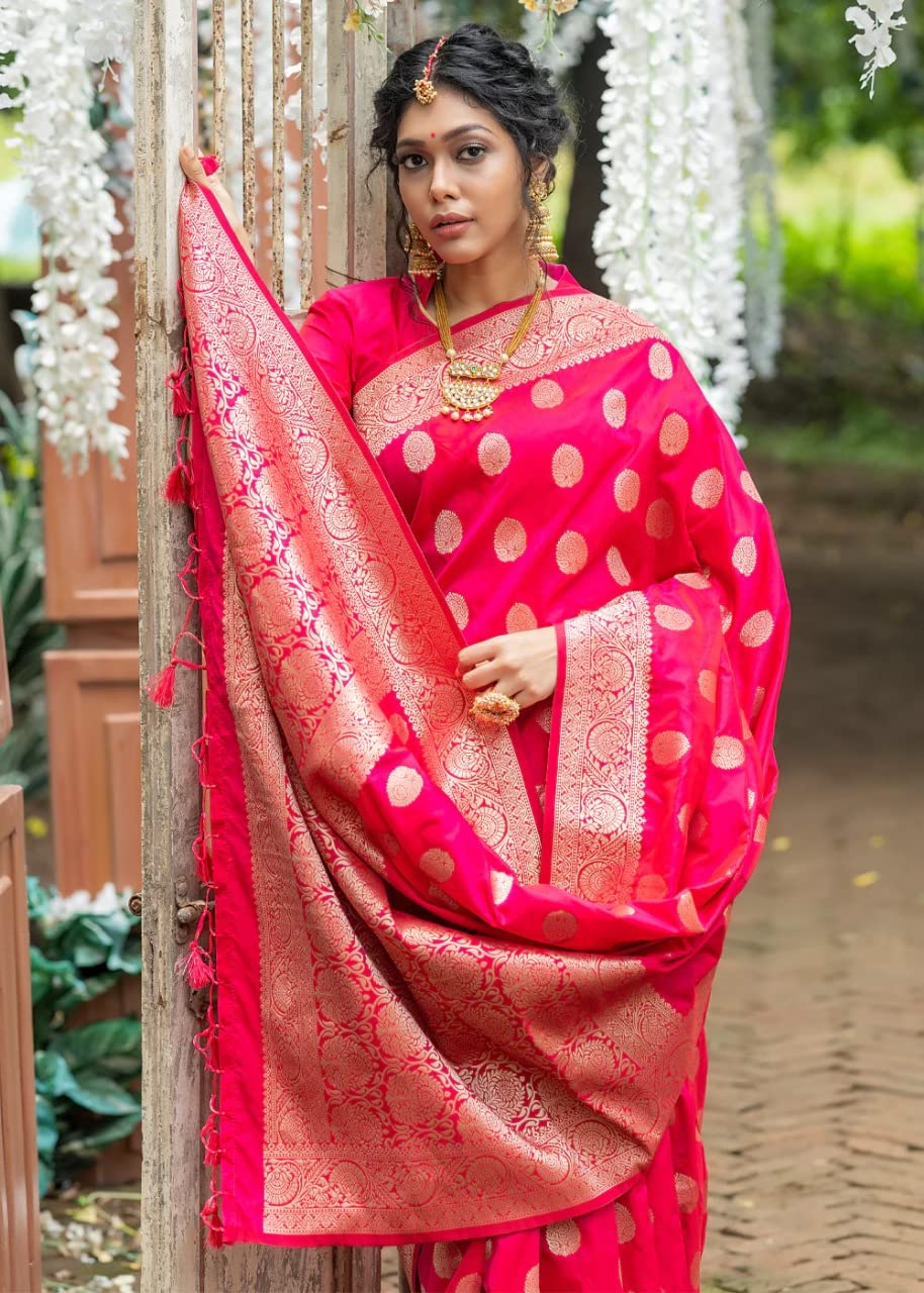 Avantika Fashion Women's  Kanjivaram Soft Pure Lichi Silk Banarasi Saree With Blouse Piece