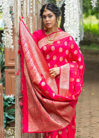 Avantika Fashion Women's  Kanjivaram Soft Pure Lichi Silk Banarasi Saree With Blouse Piece