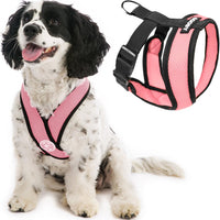 Gooby - Comfort X Head-In Harness, Choke Free Small Dog Harness with Micro Suede Trimming and Patented X Frame, Pink, Small (5-9 lbs) Small Chest (11.75-15.5