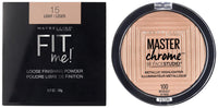 Maybelline New York Face Studio Master Chrome Metallic Highlighter, Molten Gold, 6.7G & New York Fit Me Loose Finishing Powder, 15 Light, 20G