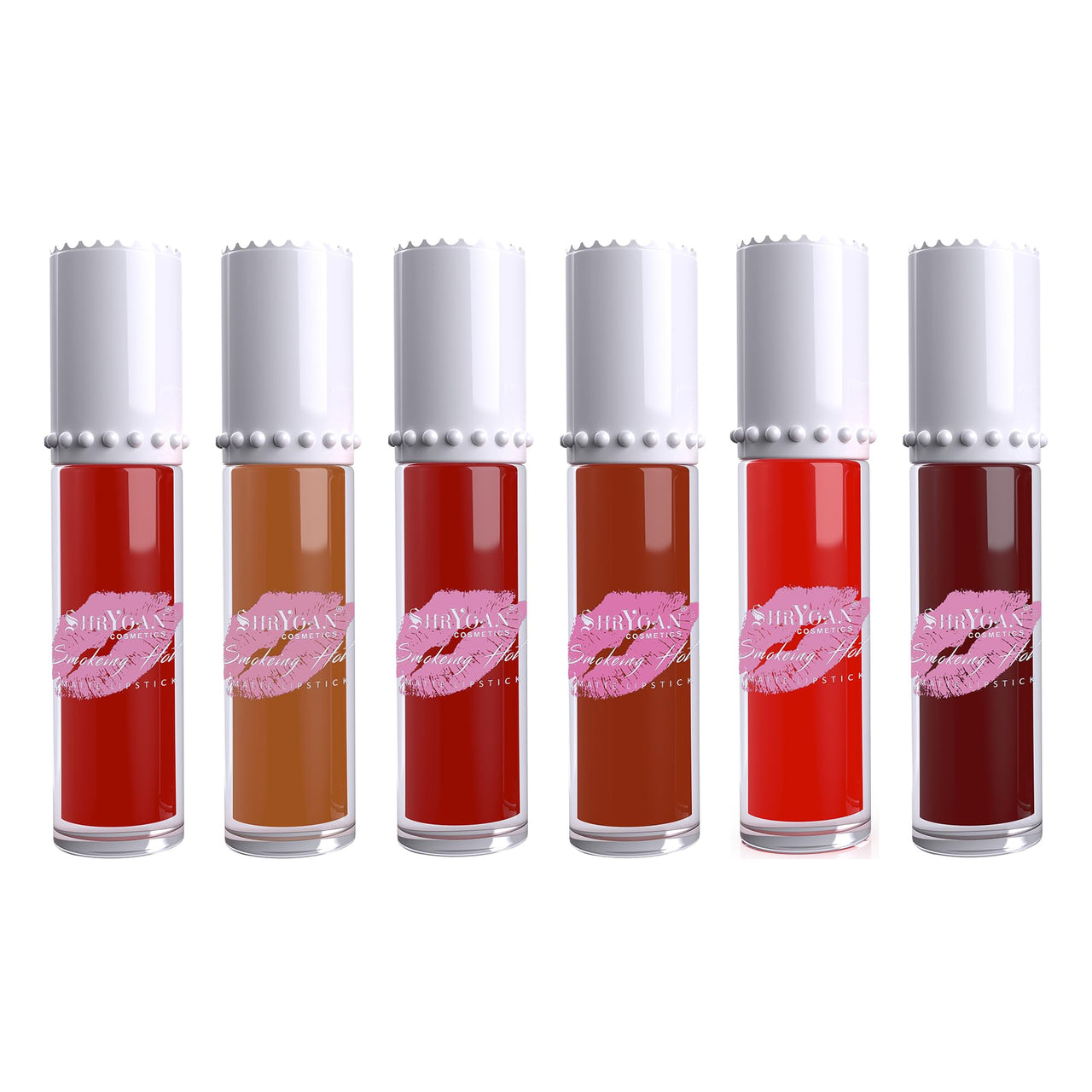 Shryoan Lippi Gift Matte Lip Gloss | Matte Finish & Waterproof and Smudge Proof & Hydrating, Light Weight, Long Lasting, High Shine & Soft Natural Liquid Lip Gloss (6ml X 6 Pcs) (B)