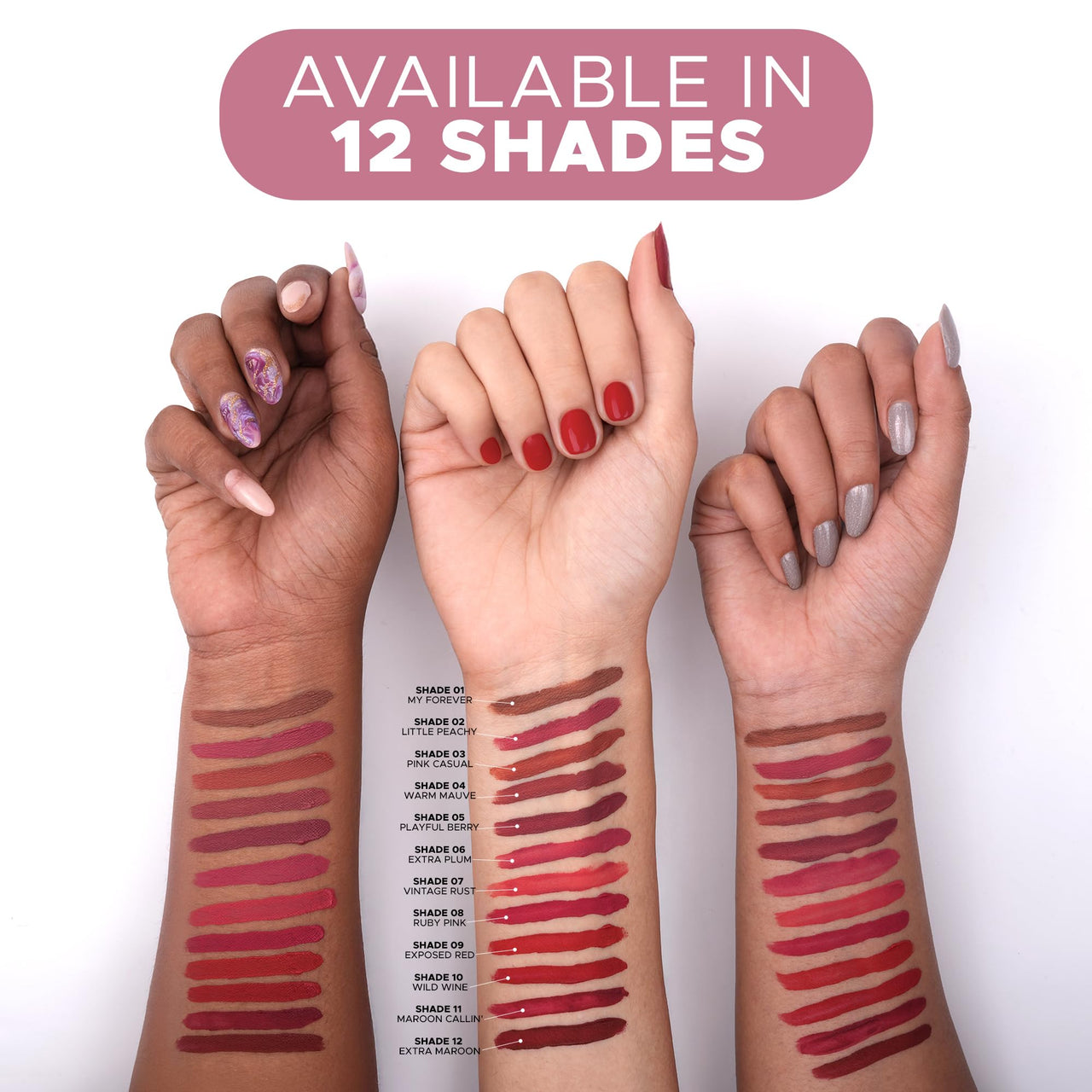 Hilary Rhoda Touch Of Mousse Lipstick | Matte Finish & Long Lasting | Infused with Vitamin E | Weightless & Liquid Lipstick with Mousse Finish | Smudge & Water Proof | Vegan - 5ml (Maroon Callin' - Shade 11)