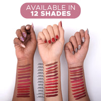 Hilary Rhoda Touch Of Mousse Lipstick | Matte Finish & Long Lasting | Infused with Vitamin E | Weightless & Liquid Lipstick with Mousse Finish | Smudge & Water Proof | Vegan - 5ml (Wild Wine - Shade 10)