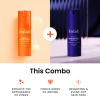 Foxtale Day & Night Serum Kit | 15% Vitamin C Face Serum + 0.15% Retinol Anti-Ageing Night Cream | Get radiant, bright skin & reduce fine lines & wrinkles | For men & women both