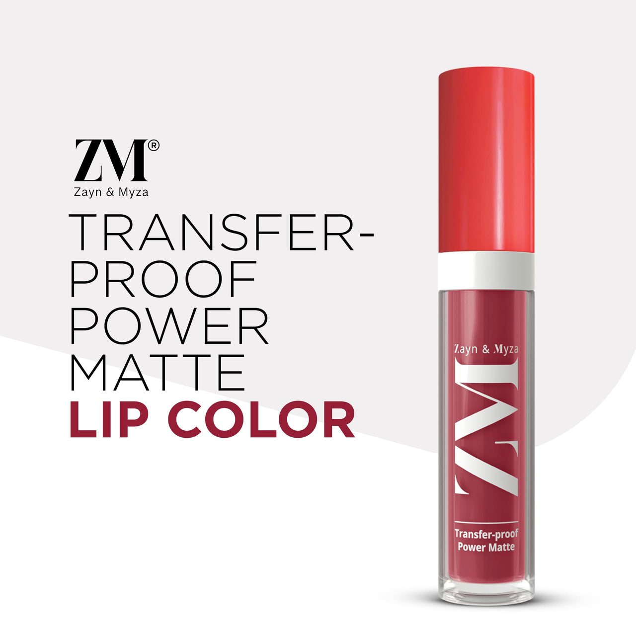 ZM Zayn & Myza Transfer-Proof Power Matte Finish, Liquid Lip Colour, 6 ml (Blush Nude)