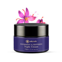 Ashpveda Nourishing & Restoring Night Cream with Saffron & Sandalwood | Refined Skin Complexion Cream For Women & Men | Reduces Fine Lines & Wrinkles (50 gm)