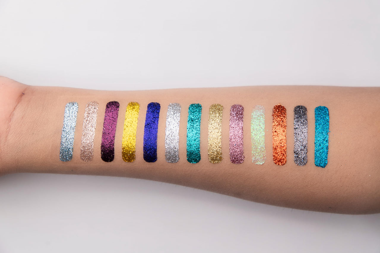 TS COSMETICS Pro Glitter Eyeshadow Palette – Copper Crush | Pressed Glitter, Shimmer & Matte Finishes | Highly Pigmented, Long-Lasting Eye Makeup