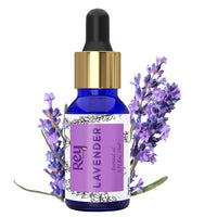 Rey Naturals Lavender Essential Oil For Hair Growth | Lavender Essential Oil For Skin | Undiluted Lavender Oil For Hair, Skin, Diffuser With Glass Dropper | Aromatherapy Diffuser Oil - 15ml(Pack Of 2)