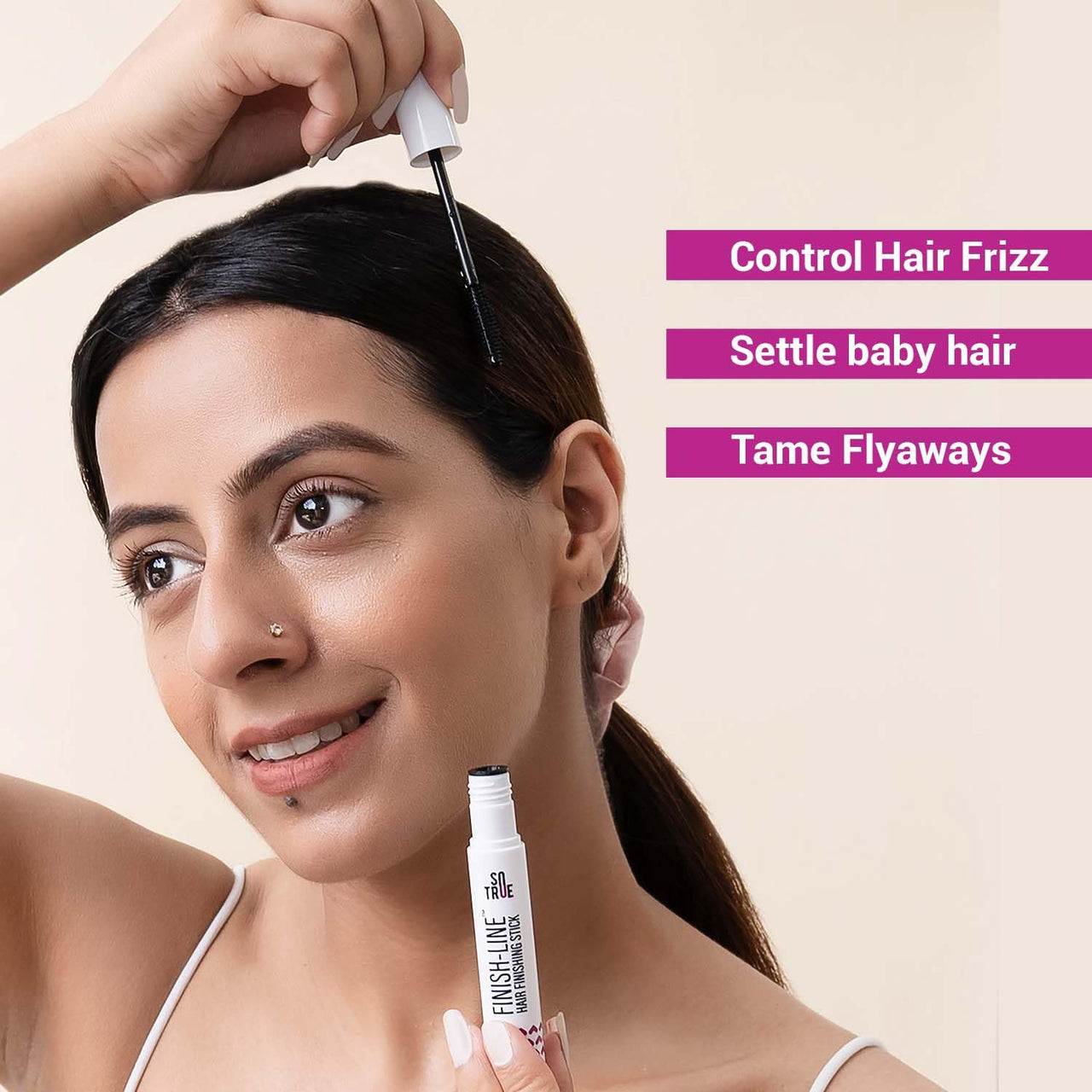 Beardhood Acne Pimple Patch | 72 Hydrocolloid Waterproof Patche and Sotrue Finish Line Hair Finishing Stick For Women 12ml