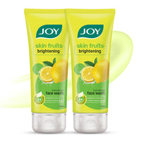 Joy Skin Fruits Lemon Brightening Face Wash 100ml x2 | with Vitamin C for Glowing Skin | Reduces Dark Spots, Removes Excess Oil & Dirt | For Normal to Oily Skin