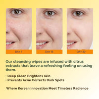 Yapidra Turmeric & Kojic Acid Cleansing Pads | With 15% Vitamin C, 5% Niacinamide & Hyaluronic Acid | Gently Exfoliates & Brightens | Helps Reduce Tan, Dark Spots & Pigmentation | Non-Irritating & Non-Sticky | 100% Natural Formula | For All Skin Types | D