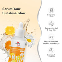 Mylo 15% Vitamin C Face Serum with Hyaluronic Acid & Daisy Flower Extract | Brightens Skin | Reduces Fine Lines, Wrinkles & Dark Spots 30 ml