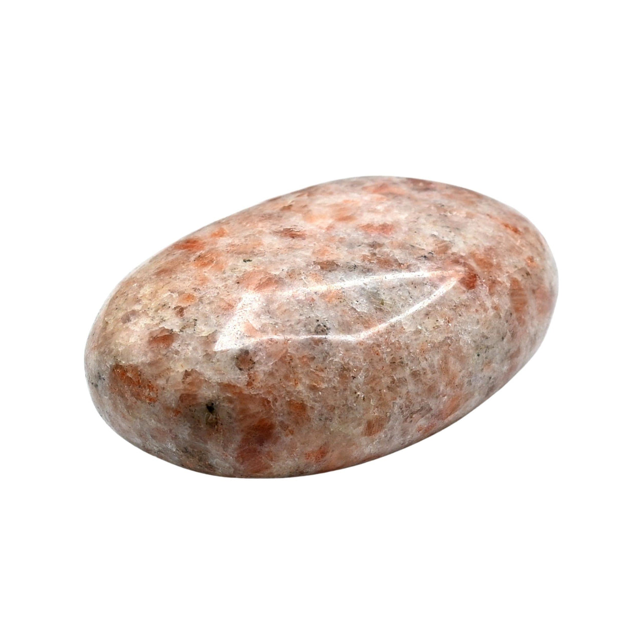 Sunstone Large Palm Stone - Pocket Massage Worry Stone for Natural Body Chakra Balancing, Reiki Healing and Crystal Grid Sunstone (Large)