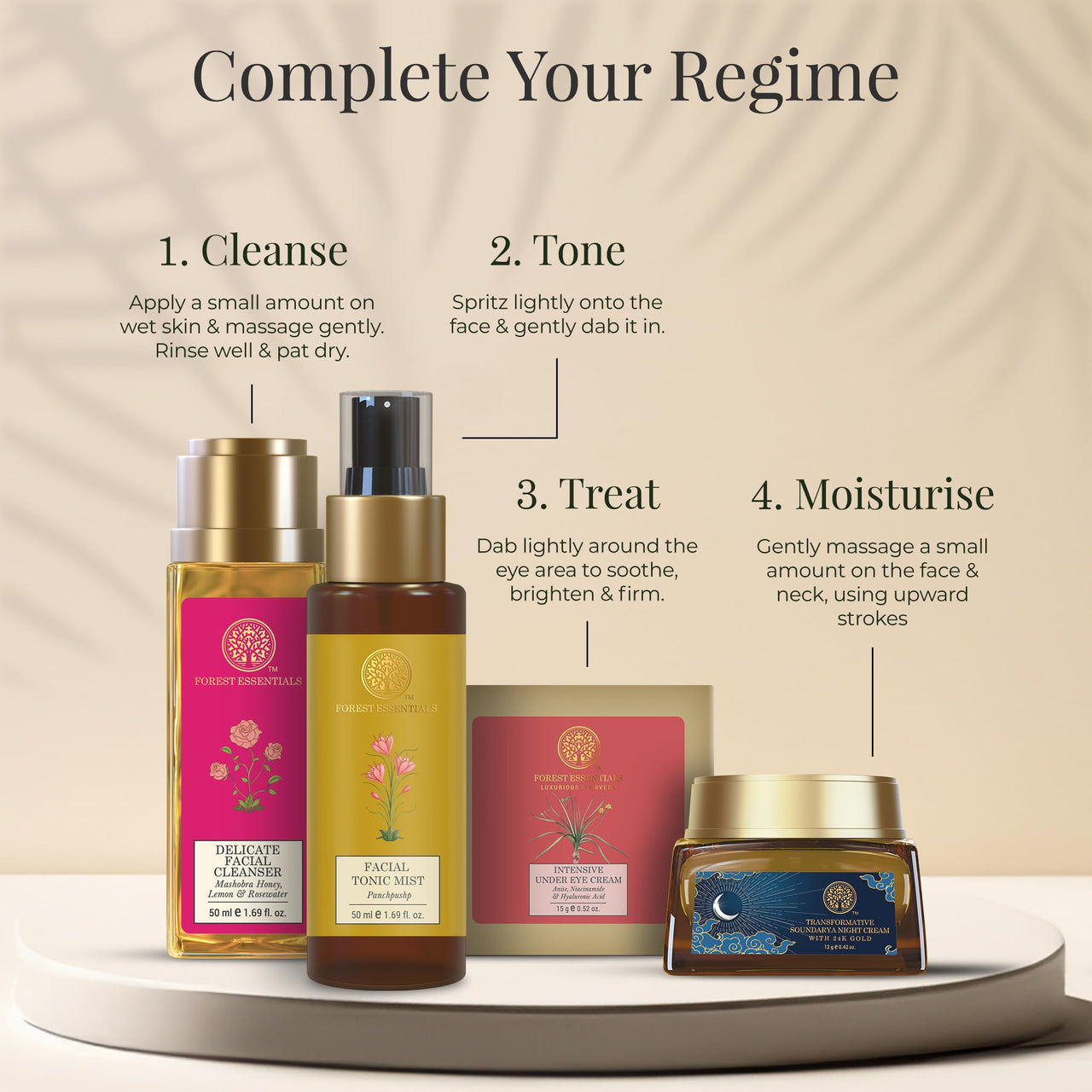 Forest Essentials Intensive Eye Cream with Anise | Reduces Fine Lines, Uner Eye Wrinkles, Dark Circles & Puffiness | For Women & Men | Soothing & Nourishing Ayurvedic Under Eye Cream | 15 g