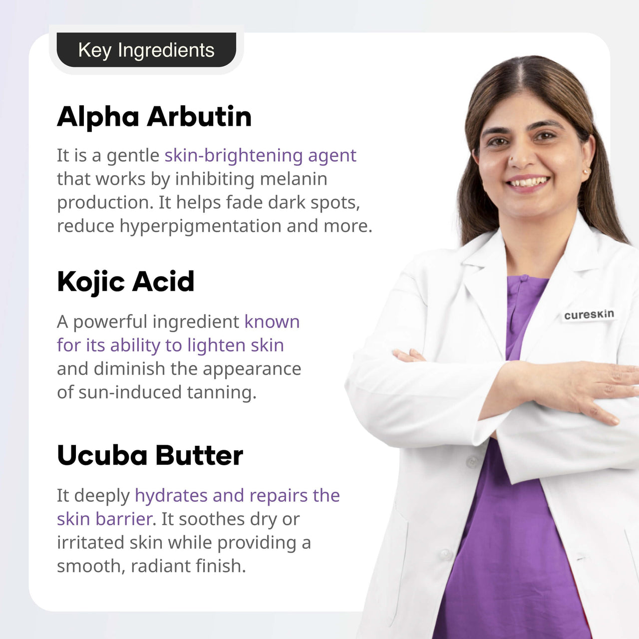 Cureskin Radiance Body Soap | For Pigmentation & Sun Damage with Alpha Arbutin, Kojic Acid and Ucuba Butter | Kojic Soap for Men & Women | Kojic Acid Soap for Skin Whitening | Soap Tan Removal, 75 g (Pack of 1)