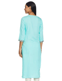 Ayukta Women's  Rayon Embroidery Straight Kurti