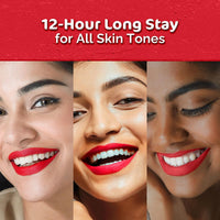 Mamaearth Moisture Matte Longstay Lipstick With Avocado Oil & Vitamin E For 12 Hour Long Stay-06 Melon Red - 2 G