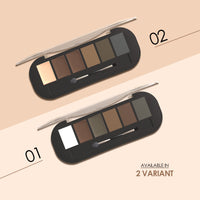 Shryoan Eyebrow Powder with angled eyebrow brush and Spoolie | Long Lasting & Water Proof | (Multi color)