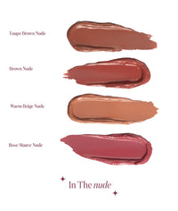 Gush 4 In 1 Matte Liquid Lipstick |Waterproof And Smudge Proof|Non Sticky & Non Drying |Long Lasting Hydrating Formula|Infused With Shea Butter And Jojoba Oil To Prevent Dryness (8.4 Ml) (Light Nudes)