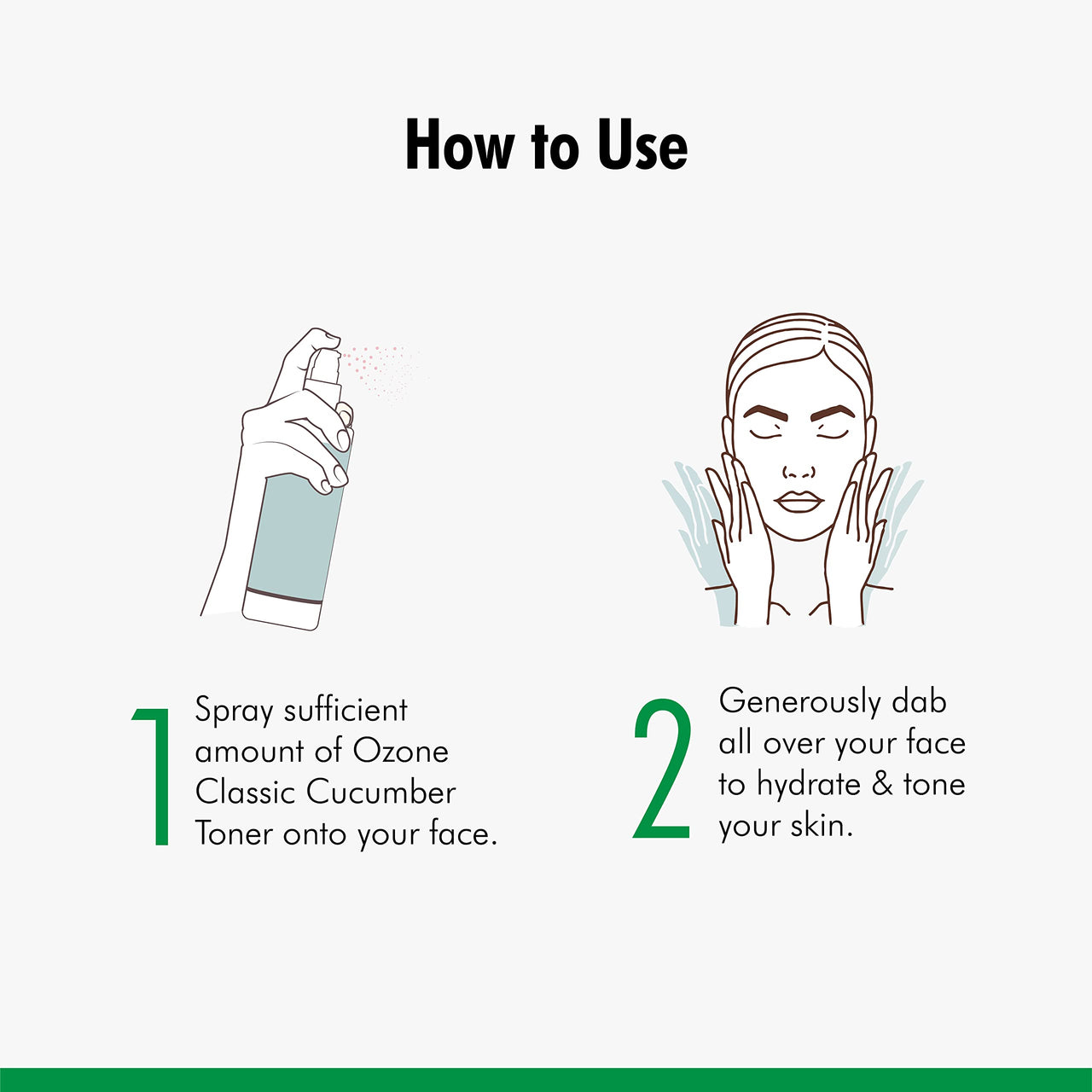 OZONE Classic Cucumber Liquid Toner for Anti Acne, Pore Tightening, Skin Purifying for Oily, Acne Prone & Dull Skin. Natural Product - No Paraben, No Sulphate, No Chemical. 100 Ml