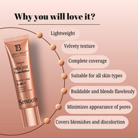 |Lakyou Beauty Mousse Primer Foundation | 3in1 Perect Base | Lightweight | Long Wear | Shade-01(White Ivory) | 30ml