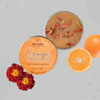 Nat Habit Orange Marigold Lip Balm Fresh Infused Lip Butter With Desi Ghee & Raw Honey For Lip Pigmentation, Lightening, Lip Repair, Dark And Chapped Lips (10gm) (Pack of 2)