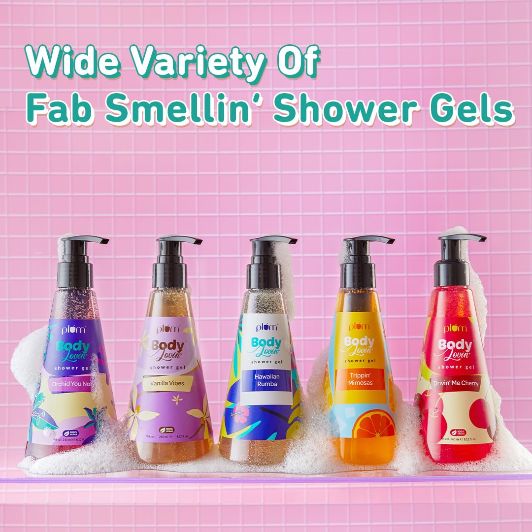 Plum Bodylovin' Hawaiian Rumba Shower Gel | SLS-Free Body Wash for Women & Men | Long Lasting Beachy Fragrance | Body Cleanser with Aloe-Infused Nourishing Formula for Soft & Smooth Skin - 500ml