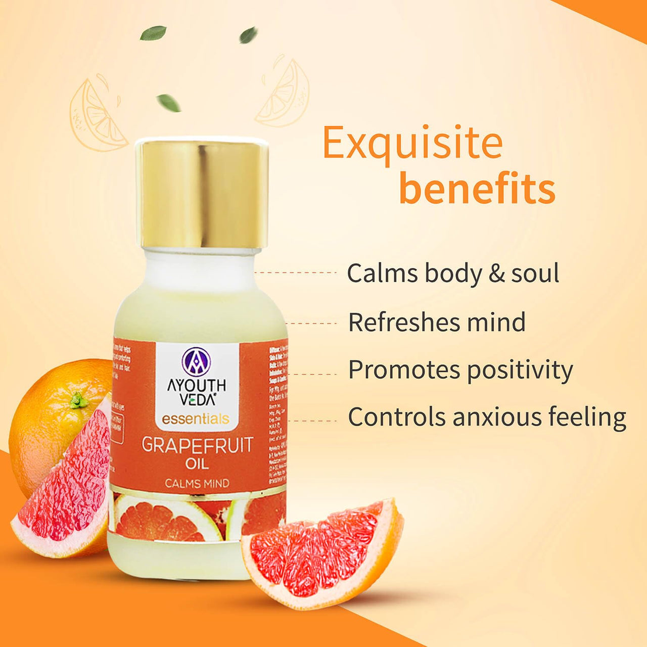 Grapefruit essential oil | For Healthy Skin & Hair | Pure & Natural Aromatherapy oil 15ml