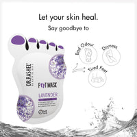 Dr.Rashel Lavender Peeling Mask for Cracked Feet | Dead Skin Remover | Heel Peel Pedicure | At Home Foot Care | Lavender | Exfoliant Foot Crack Mask with Moisturising Agents