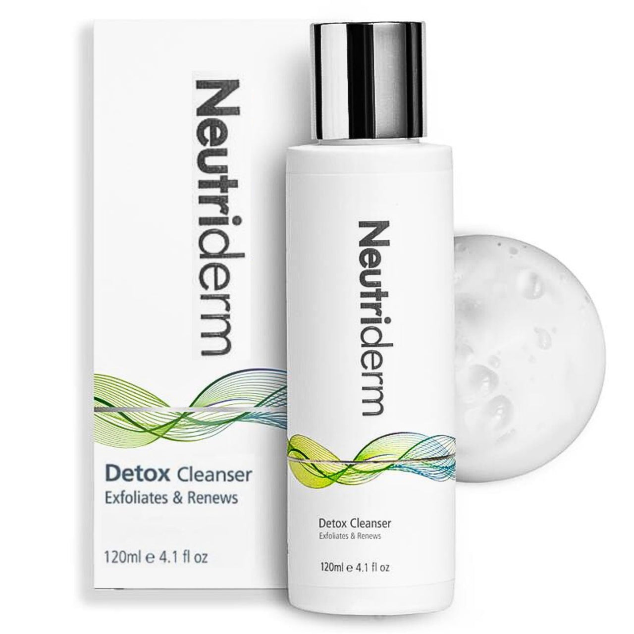 Neutriderm Detox Facial Cleanser,Gentle Exfoliating Face Cleanser With Glycolic Acid&Sodium Pca For Glowing Skin,Ultra Hydrating Facial Wash-Glycolic Acid Face Wash For Normal To Oily Skin-120 Ml