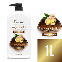 TryOnes Ginger Vitalize Shampoo | Balance and Brilliance With Pure Ginger Extracts | Dandruff & Hair Fall Control Treatment | Paraben Free_1000 ml