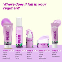 The Plant Fix Plix Jamun Active Acne Range With Cleanser, 2% Salicylic Acid Serum, Smoothie Moisturizer, & Toner l Reduces Active Acne l Detoxifies The Skin l Soothes Redness l All Skin Types