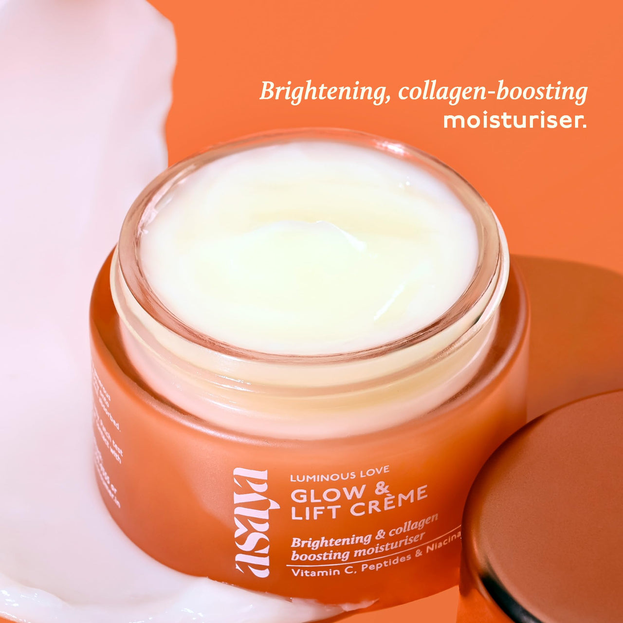 Asaya Vitamin C Moisturizer | Hydrating & Brightening Face Cream | With Niacinamide, Peptides & Hyaluronic Acid | Boosts Collagen, Firms Skin & Reduces Fine Lines | Evens Skin Tone & Fades Dark Spots | Lightweight, Non-Greasy & Fast Absorbing | For Barrie