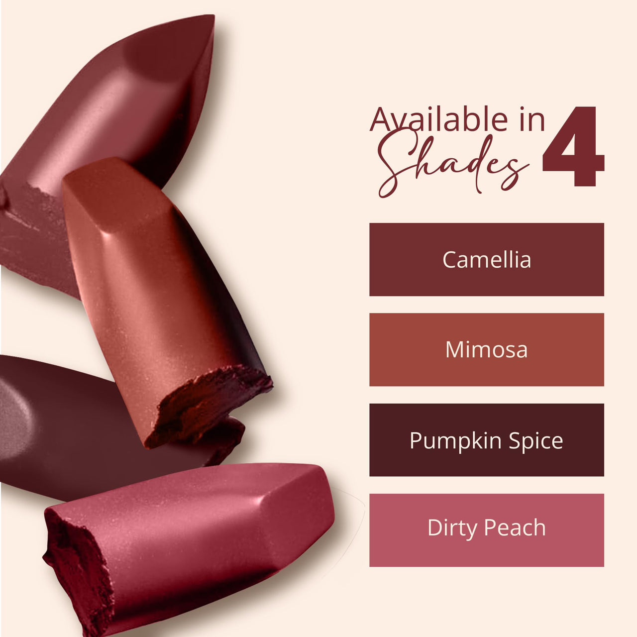 Carlton London Velvet Satin Glitterati Bullet Long Stay Lipstick |Enriched with Vitamin E, Castor oil | Intense Colour, Moisturised Lips, Smooth & Light |Upto 8 hrs - 4Gm. (Camellia)