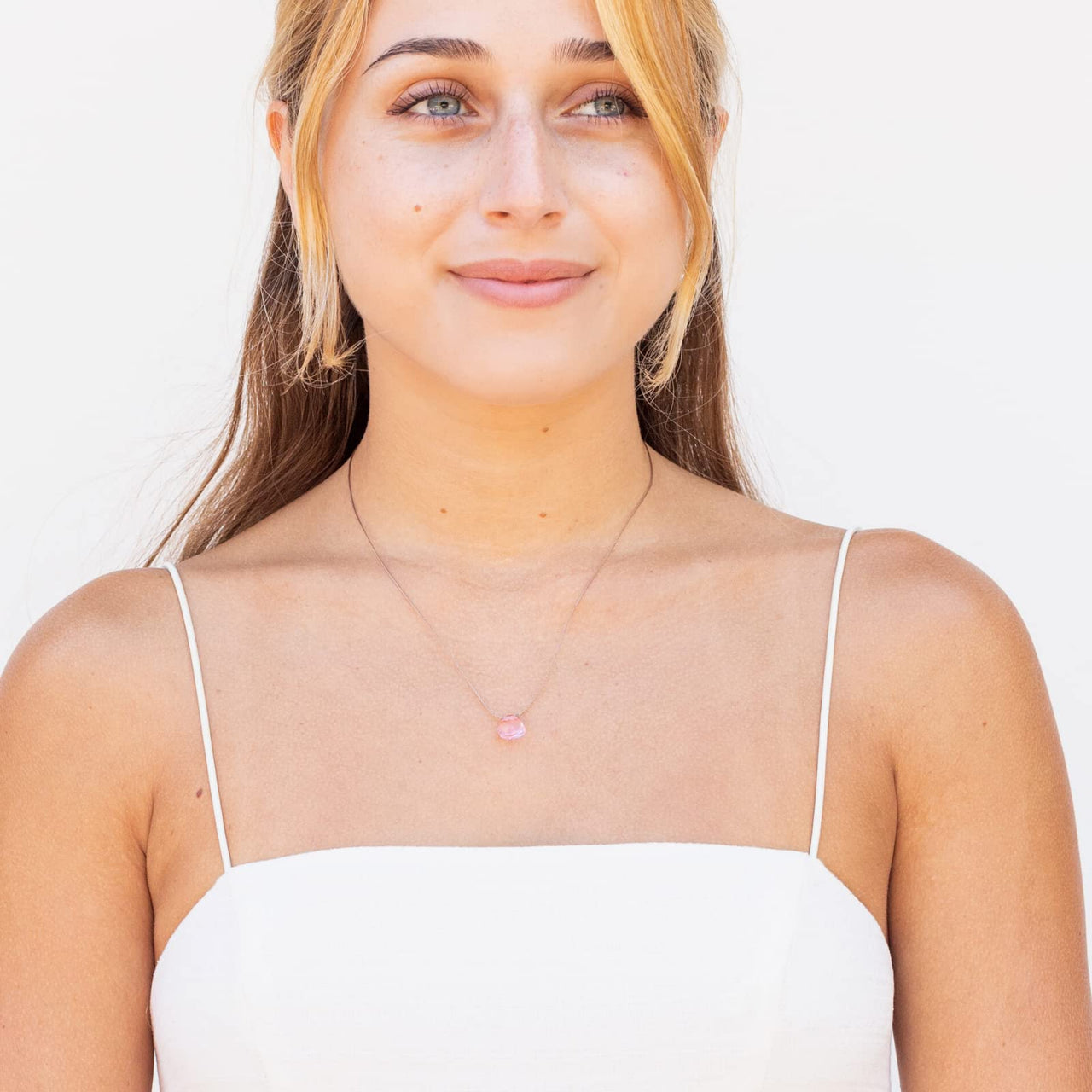 SoulKu Soul Shine Handmade Necklace, Empowering Jewelry With Healing Crystal, Inspirational Jewelry For Women, Mom & Sister, 2"" Extender With Lobster Clasp, 16"" Nylon Cord (Rosy Pink, Fierce) Rosy Pink