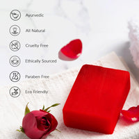 Ashpveda Hydrating Gulab Body Bar Handmade Bathing Soap for Skin Hydration & Nourishment with Rose & Coconut Oil (75g)